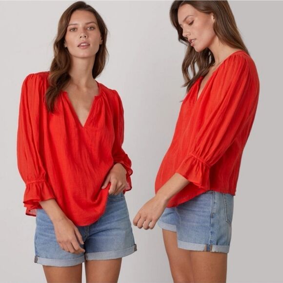 NWT Velvet by Graham  Spencer Dita Top in Cardinal - Picture 10 of 10
